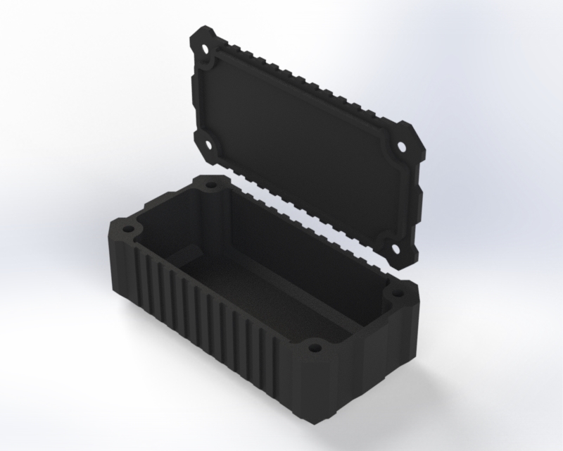 Gabinete 100x50x50mm sin soportes | Para insertos y tornillos M3