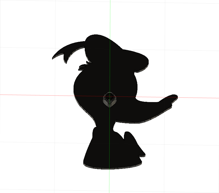 Donald Duck Silhouette for Pin Board by SailorJerry | Download free STL ...