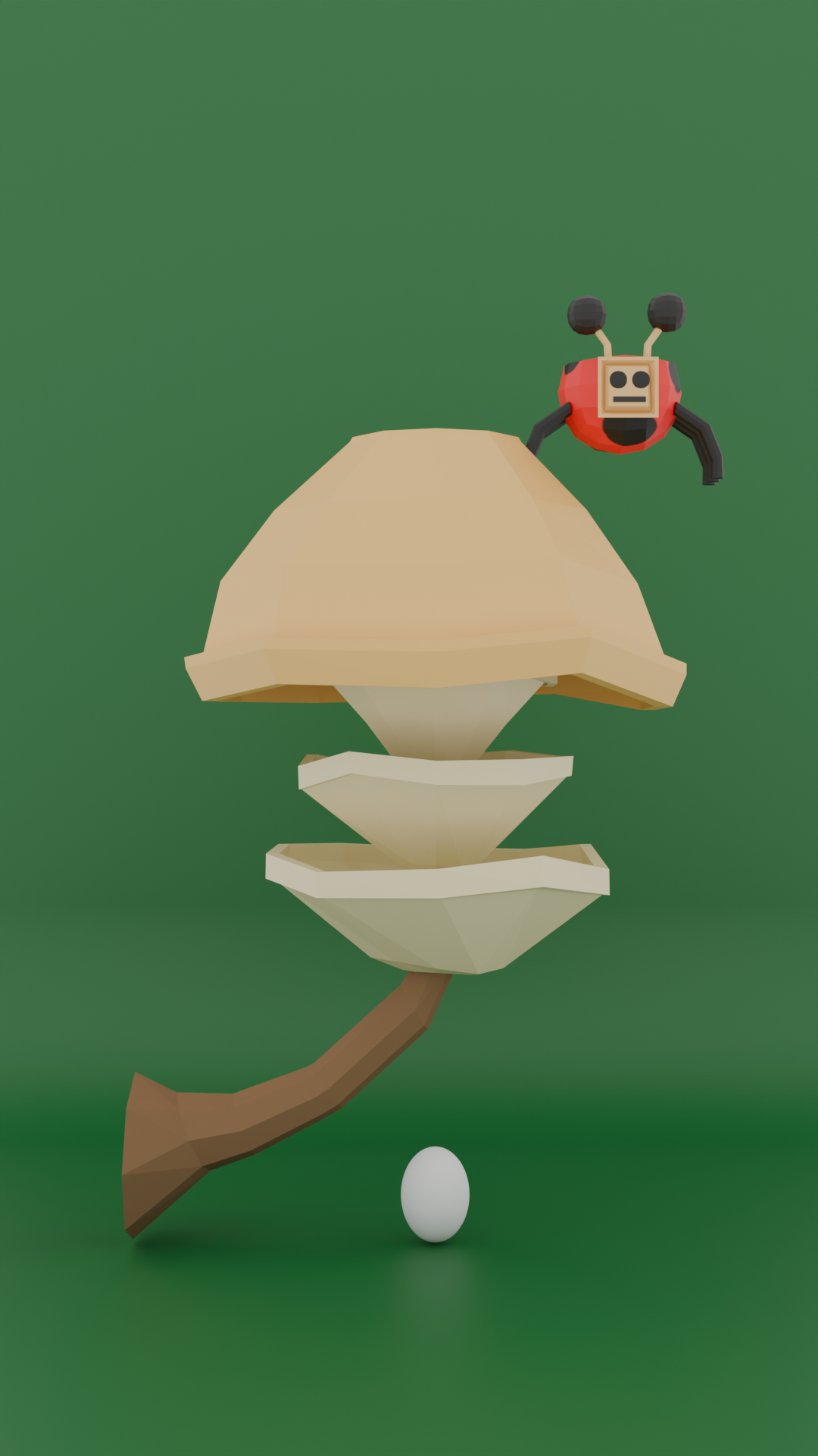 egg holder shaped like a mushroom