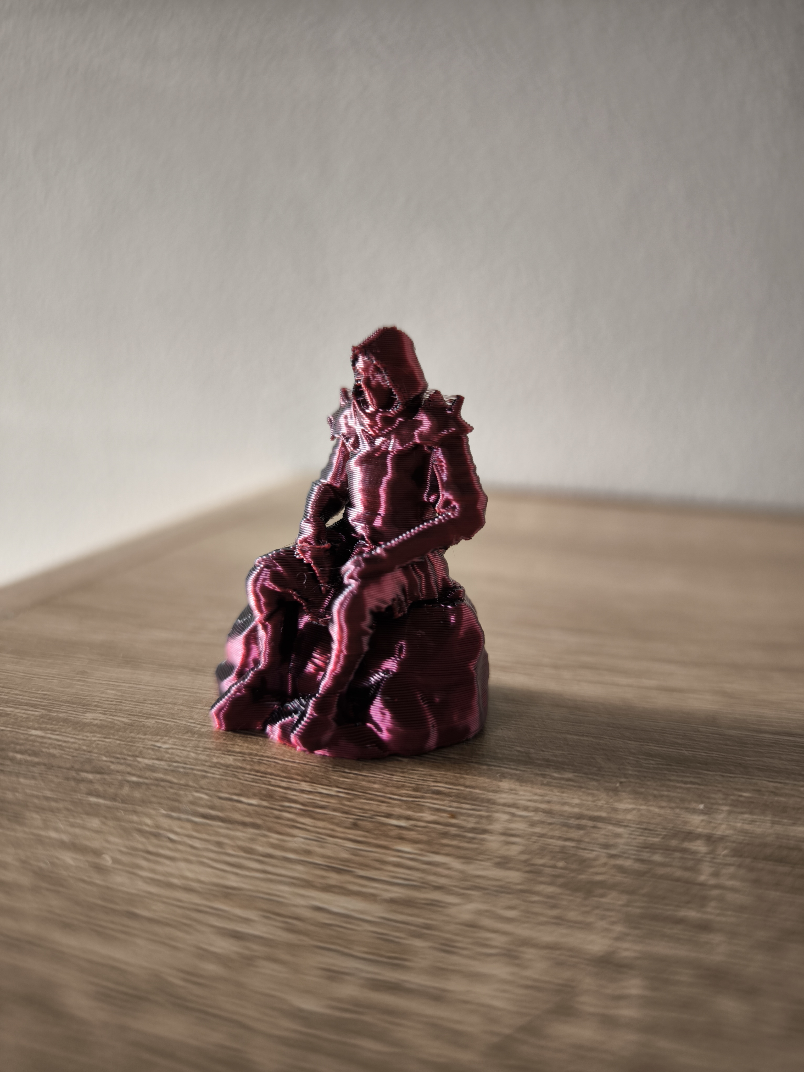 Hooded Warrior resting on a rock