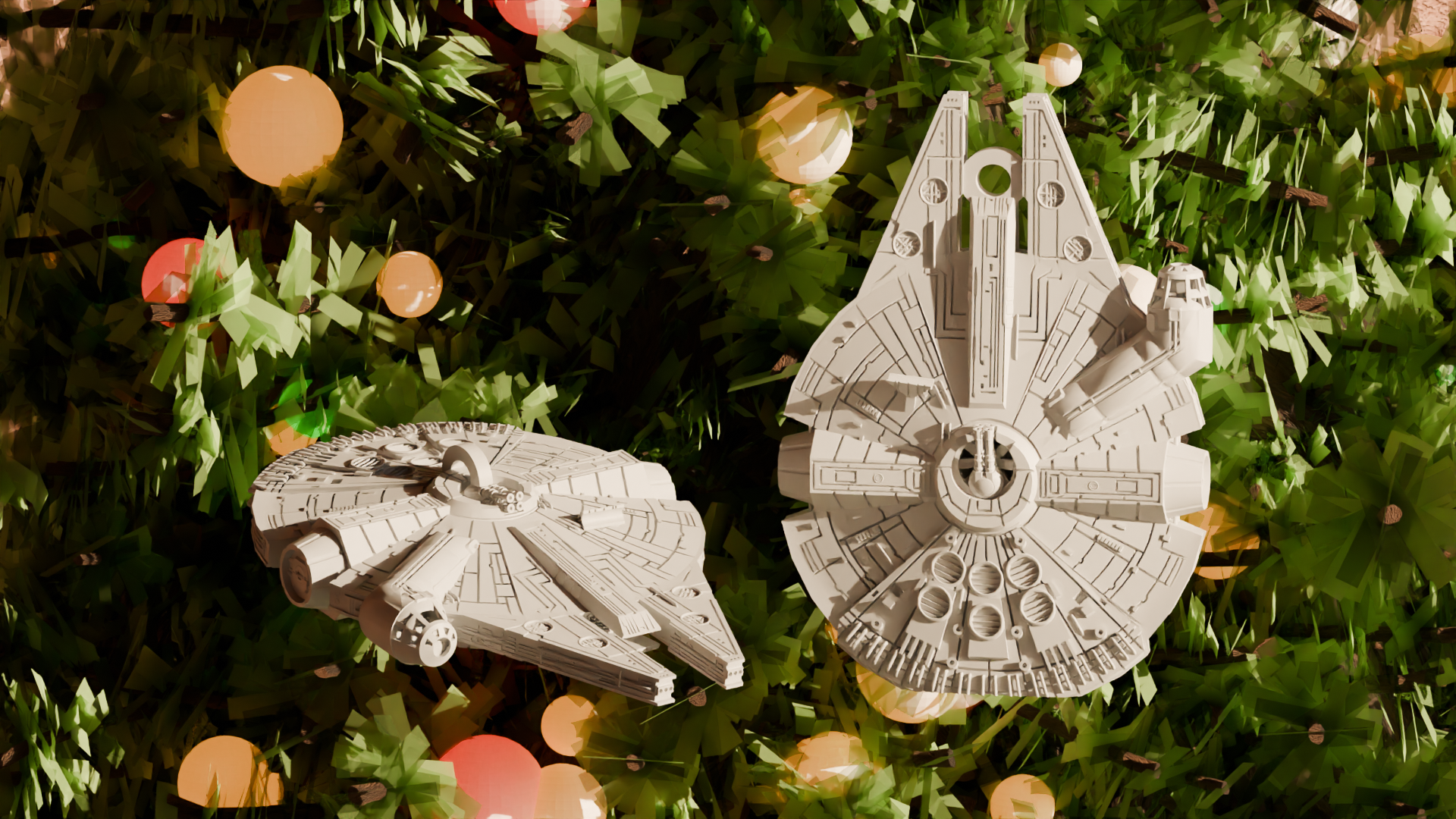 Millennium Falcon Star Wars - Christmas Ornament 3D model thumbnail