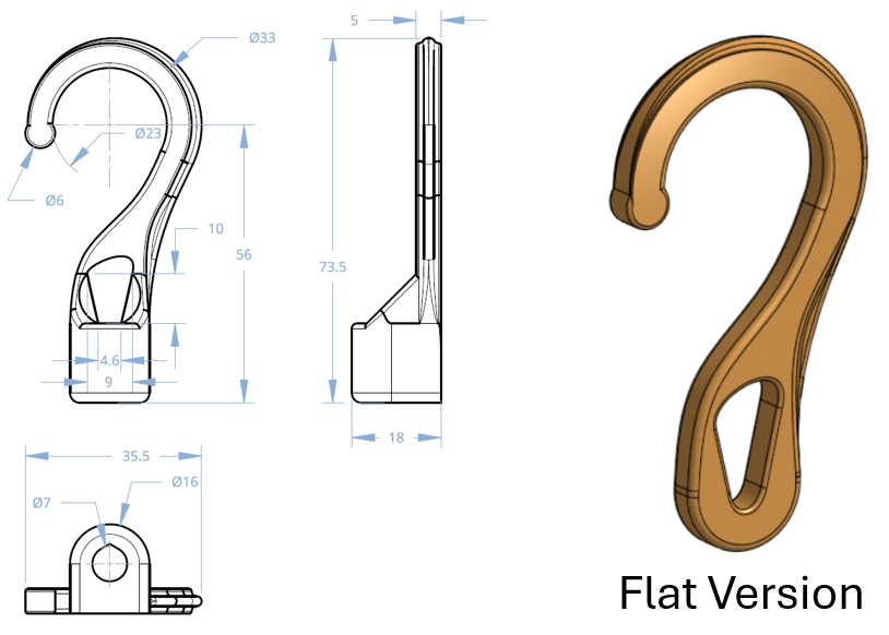 Miniatura 5 do modelo 3D Alpha rope hook