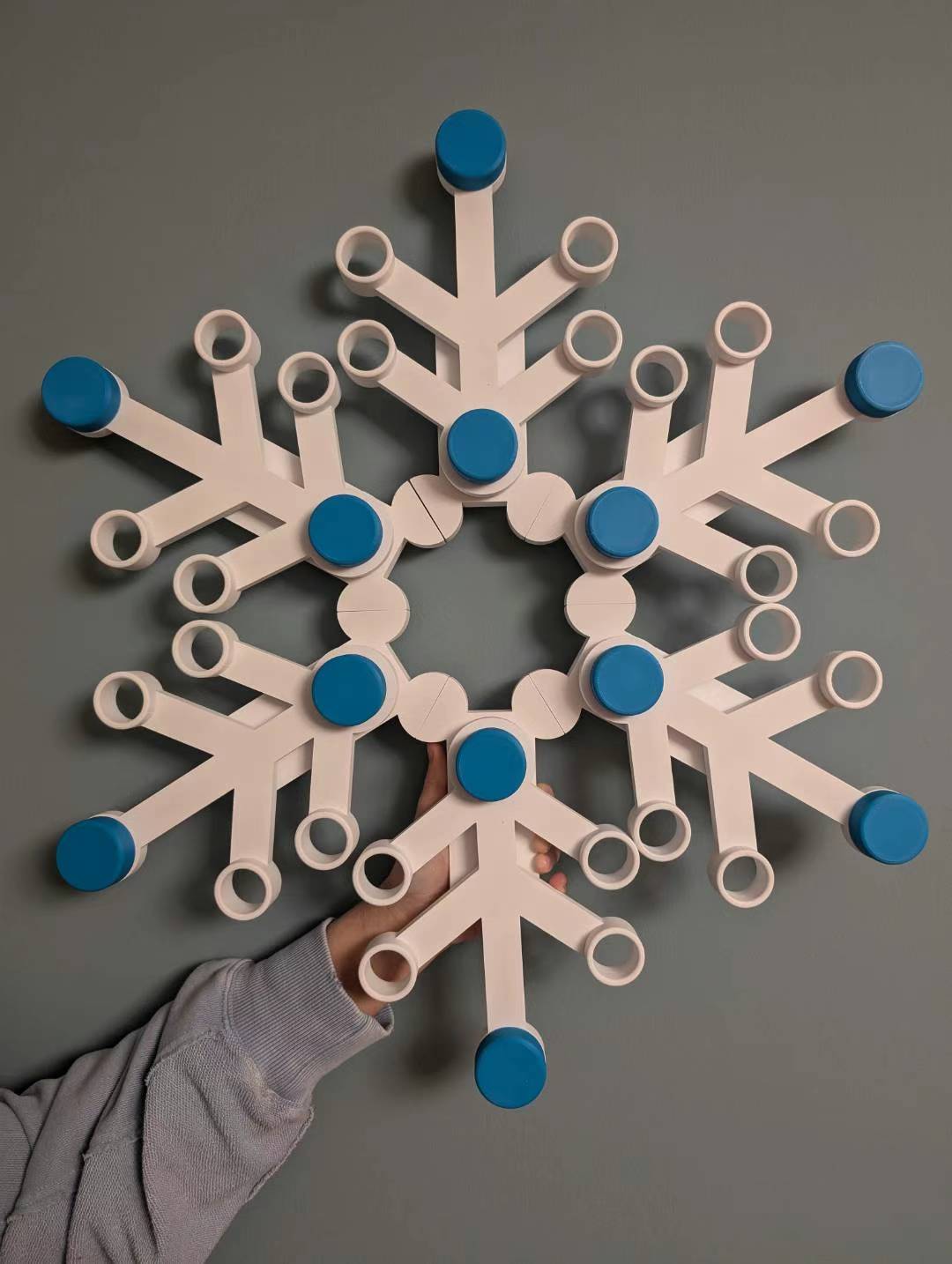Giant LEGO Snowflake Wreath
