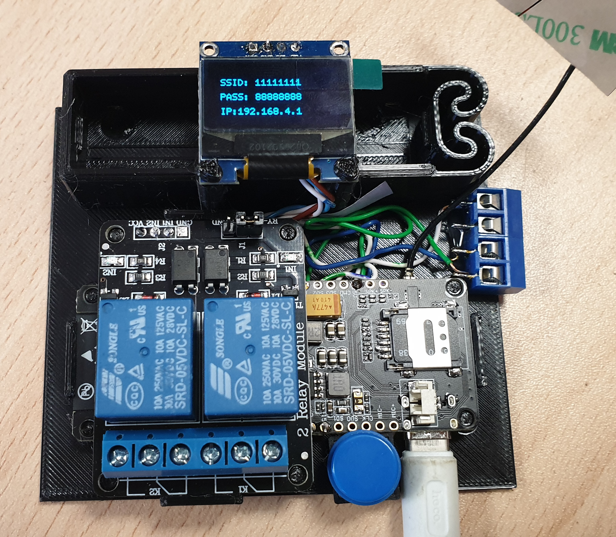 Сhassis for LILYGO TTGO T-Call & Relay & SSD1306