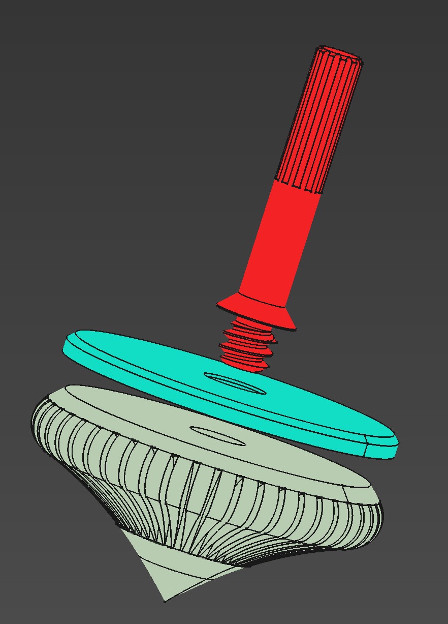 Spinning top, interchangeable pattern