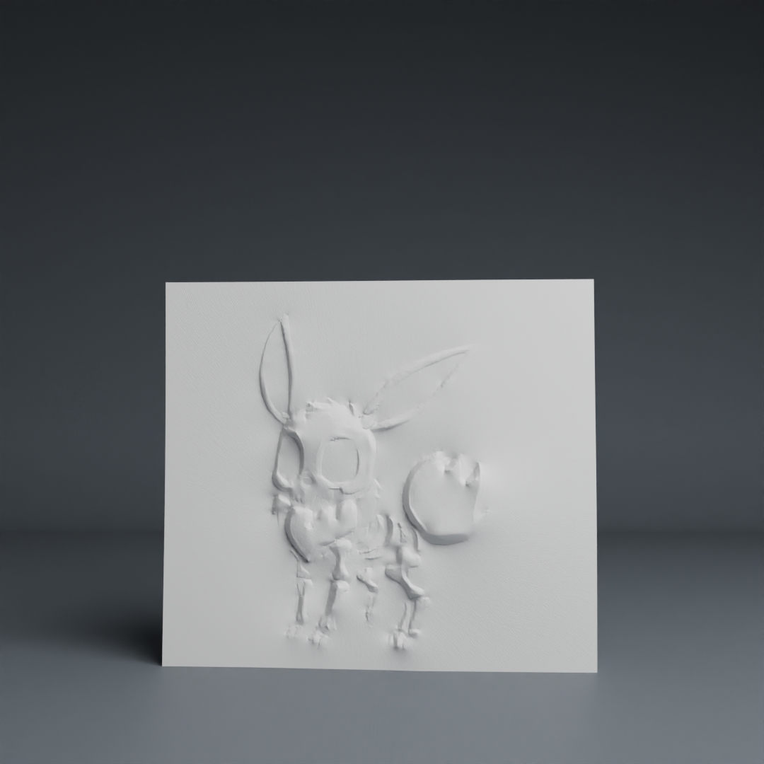 Evee Pokemon Fossil Wall Art