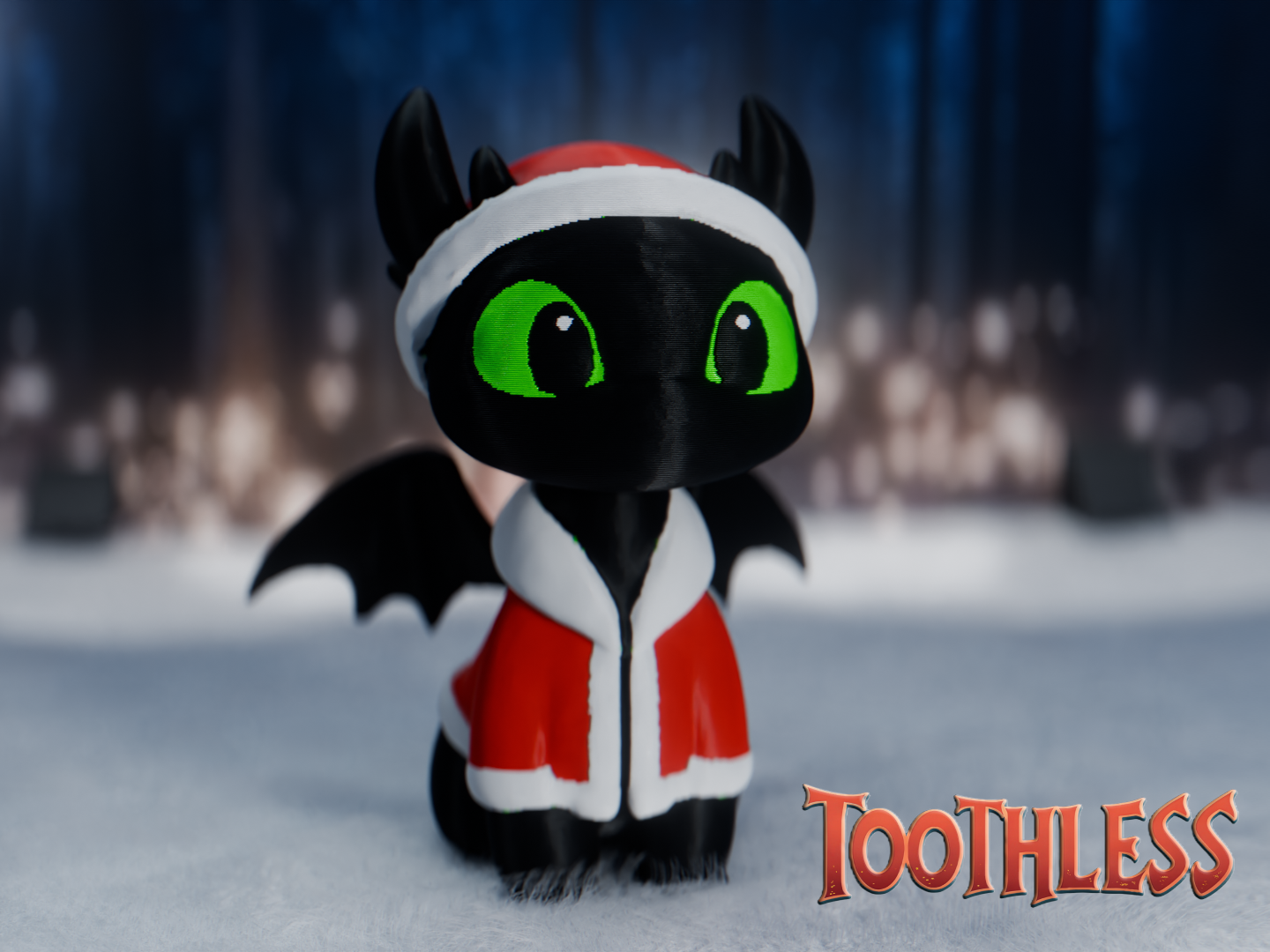 Toothless Christmas model