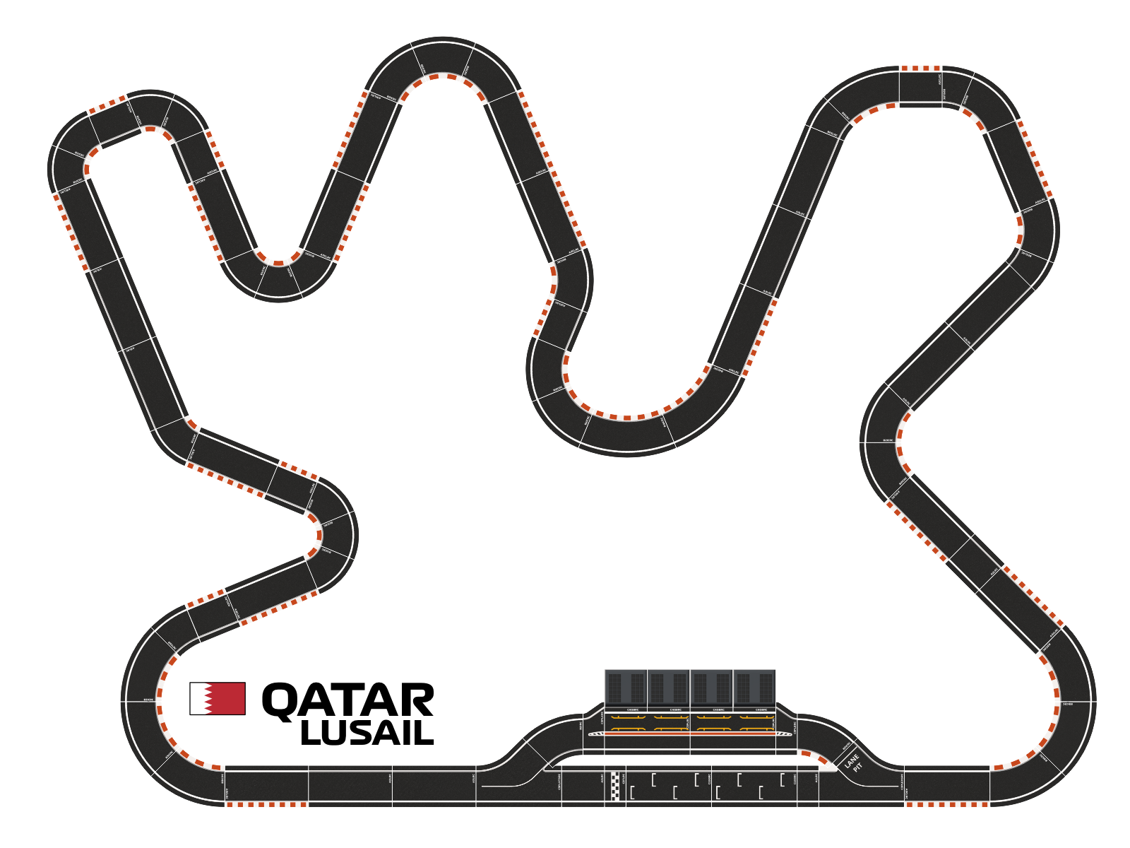 Racing Circuits building kit Qatar Grand Prix by Michal Fanta