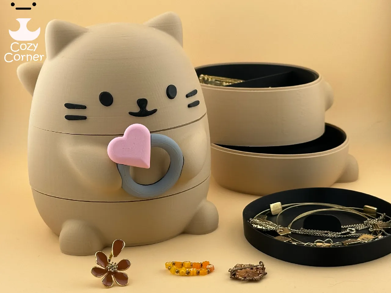 Cat jewelry box by Cozy Corner | Download free STL model