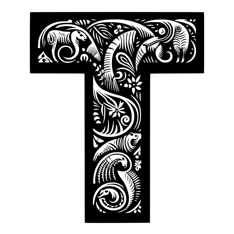 Crazy alphabet: Letter T by Nina Máčová | Download free STL model