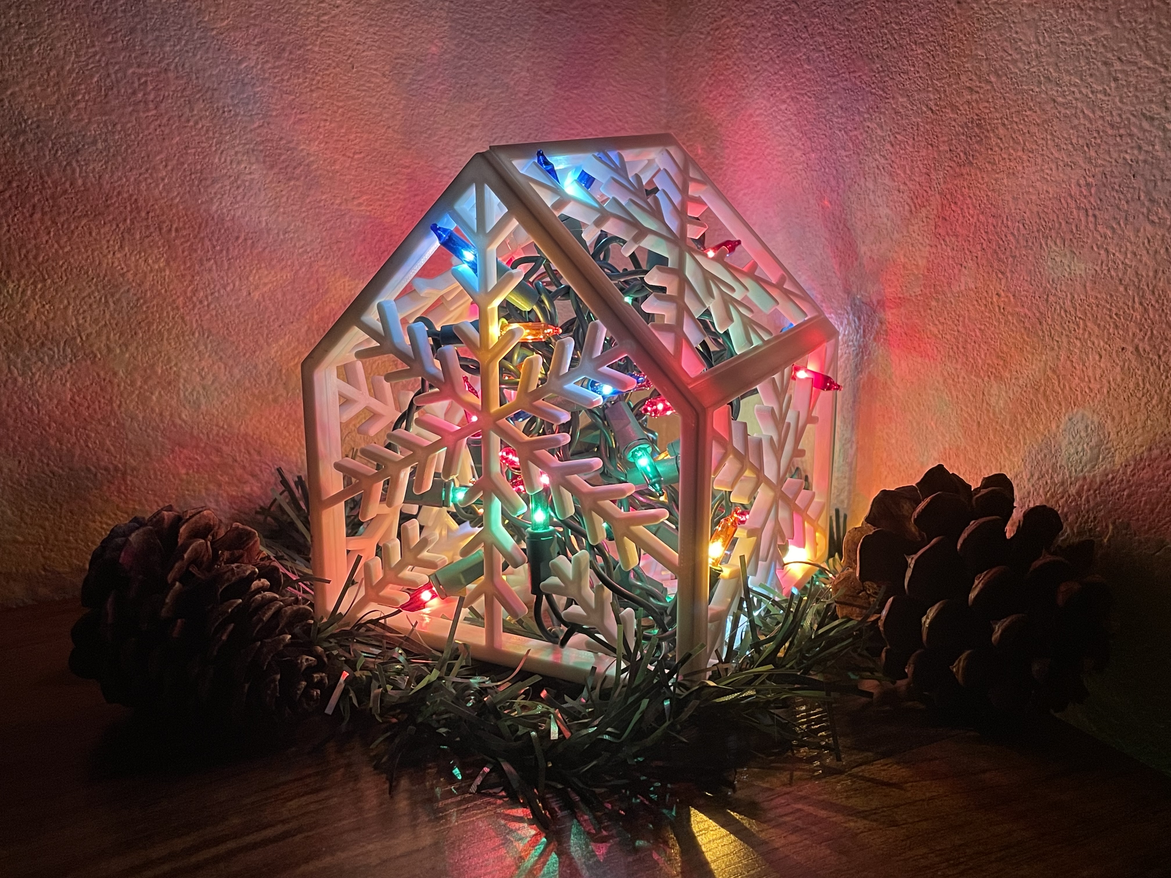Candlelit Snowflake House Decoration