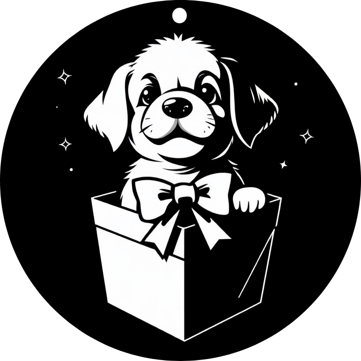 Christmas puppy 1 bauble