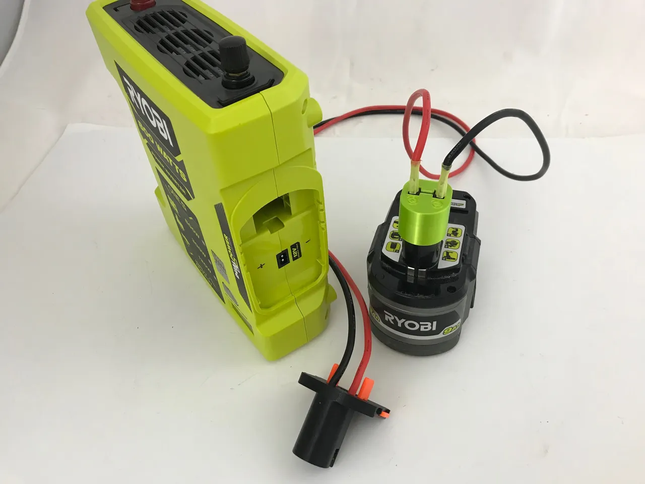 RYOBI 18V Battery Adapter Cable by Simple3D, Download free STL model