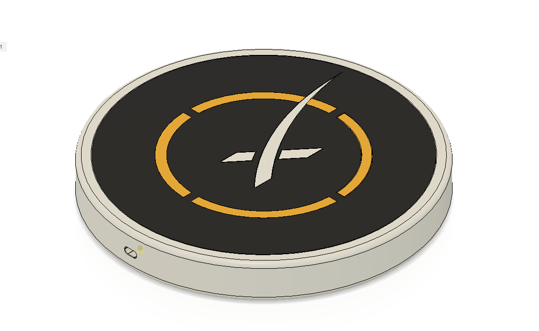 SpaceX Ship Logo Wireless Charger - Samsung wireless charger mod