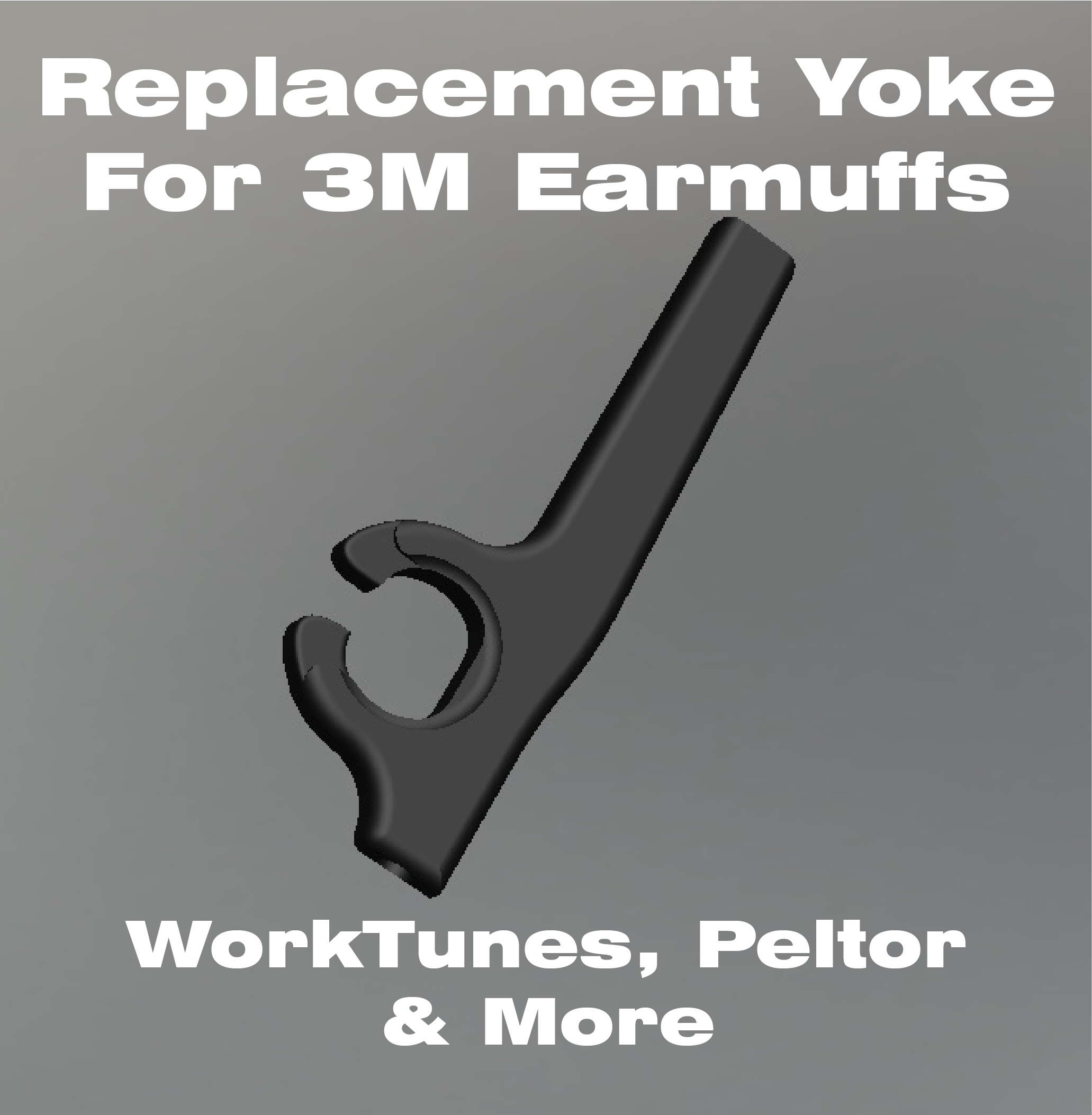 3M Plastic Earmuff Yoke Replacement. Fits: Worktunes, Peltor and Standard Models