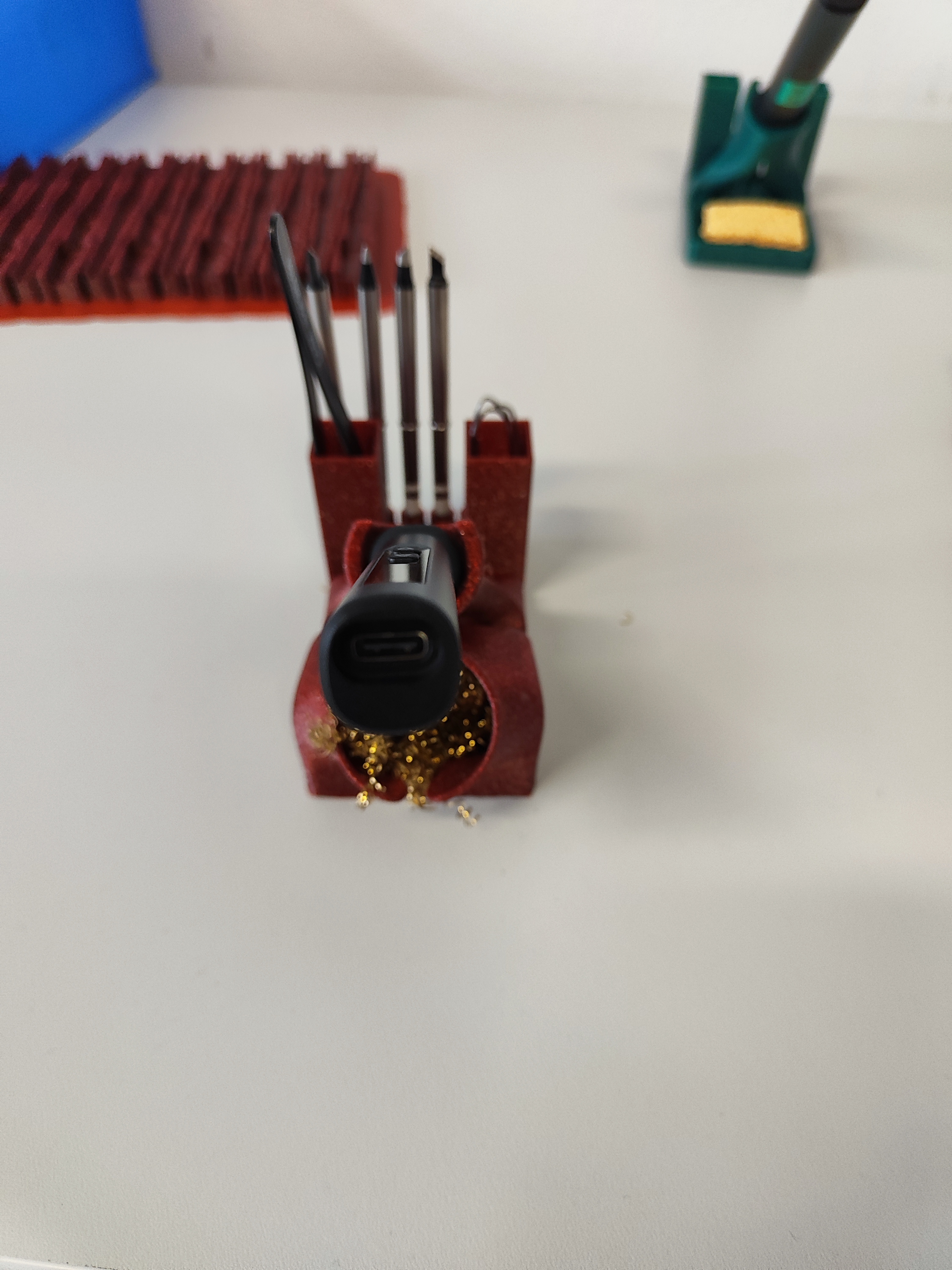 TS100 Soldering iron stand with brass wool holder