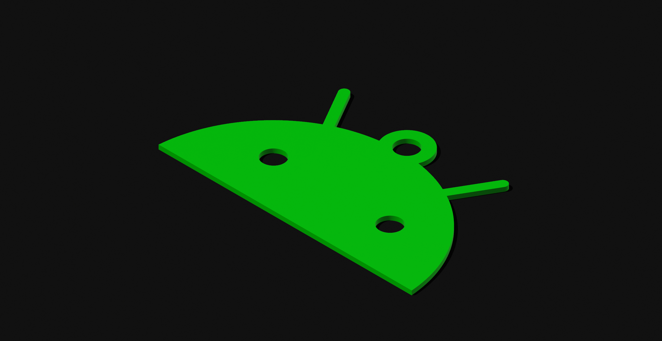 Miniatura 4 do modelo 3D Android Keychain