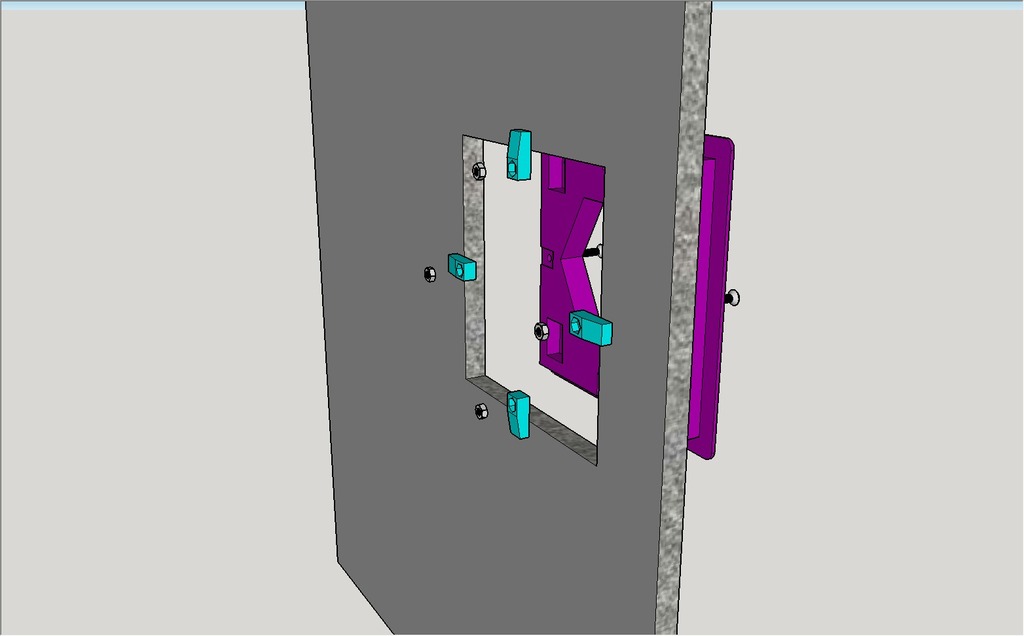 VESA 100 flush wall mount for drywall by MarcElbichon Download free