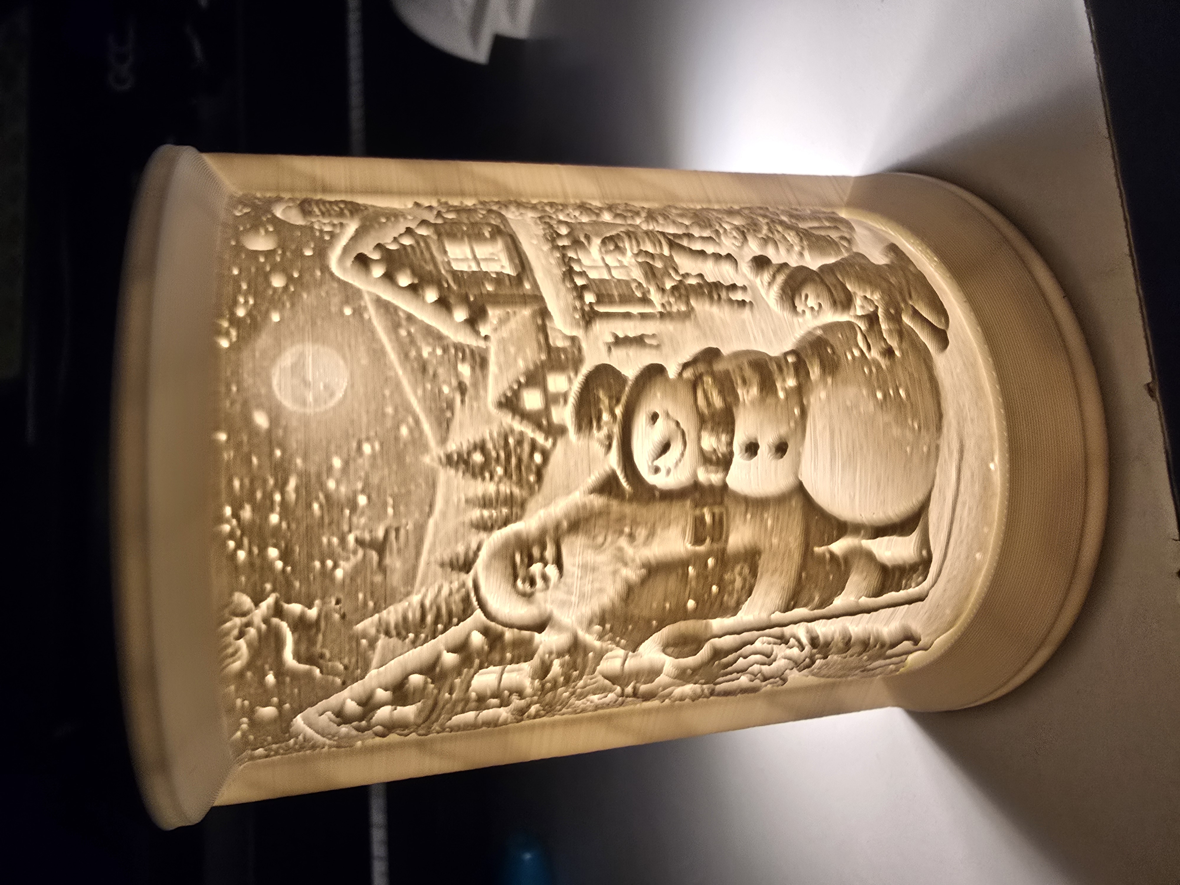 lithopane santa with kids