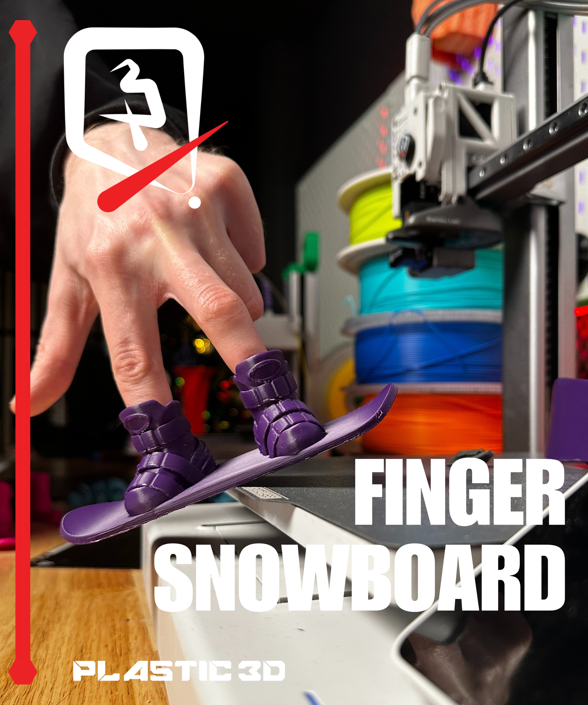 Miniatura 2 do modelo 3D Finger Snowboard