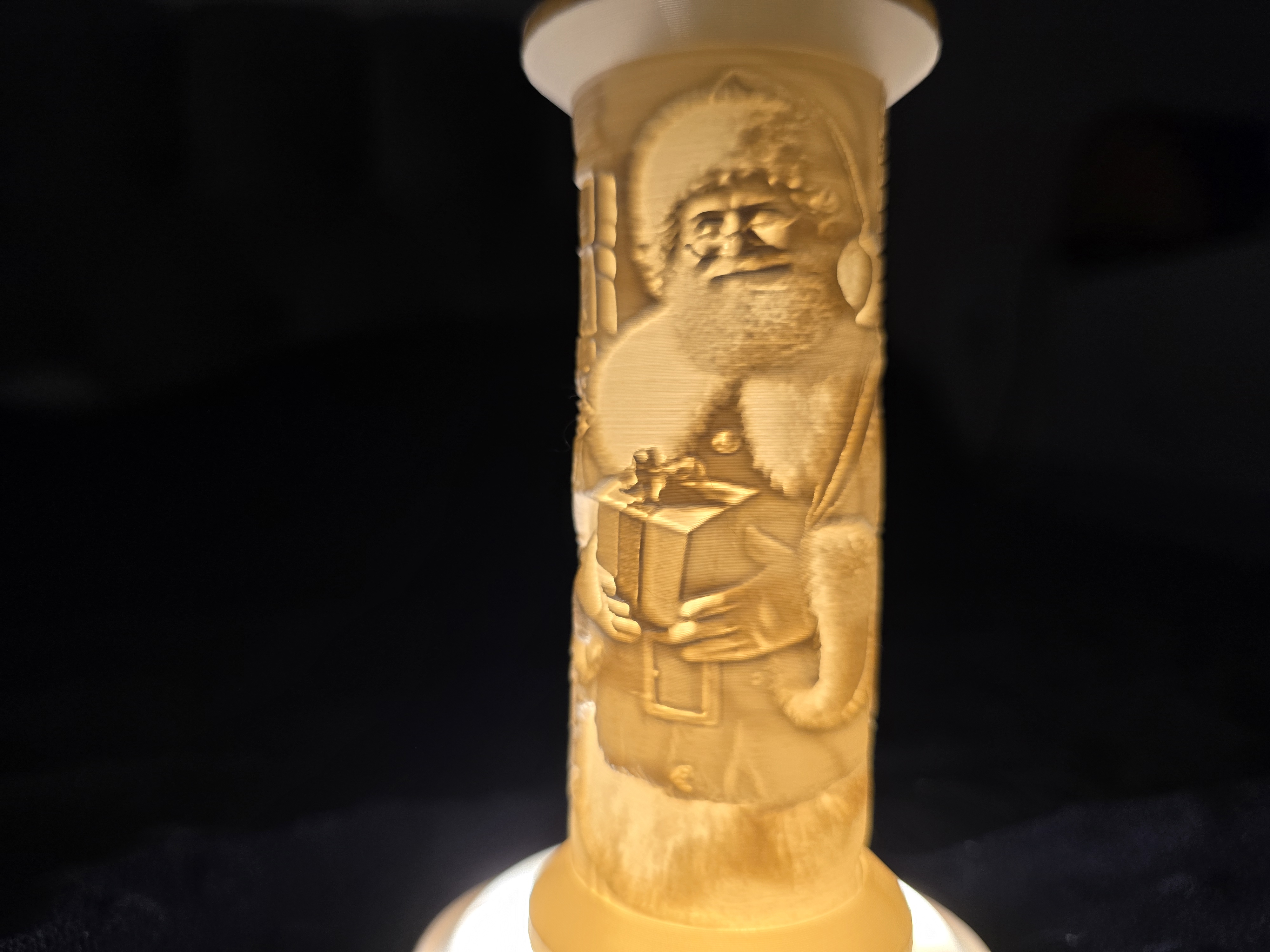 lithopane santa