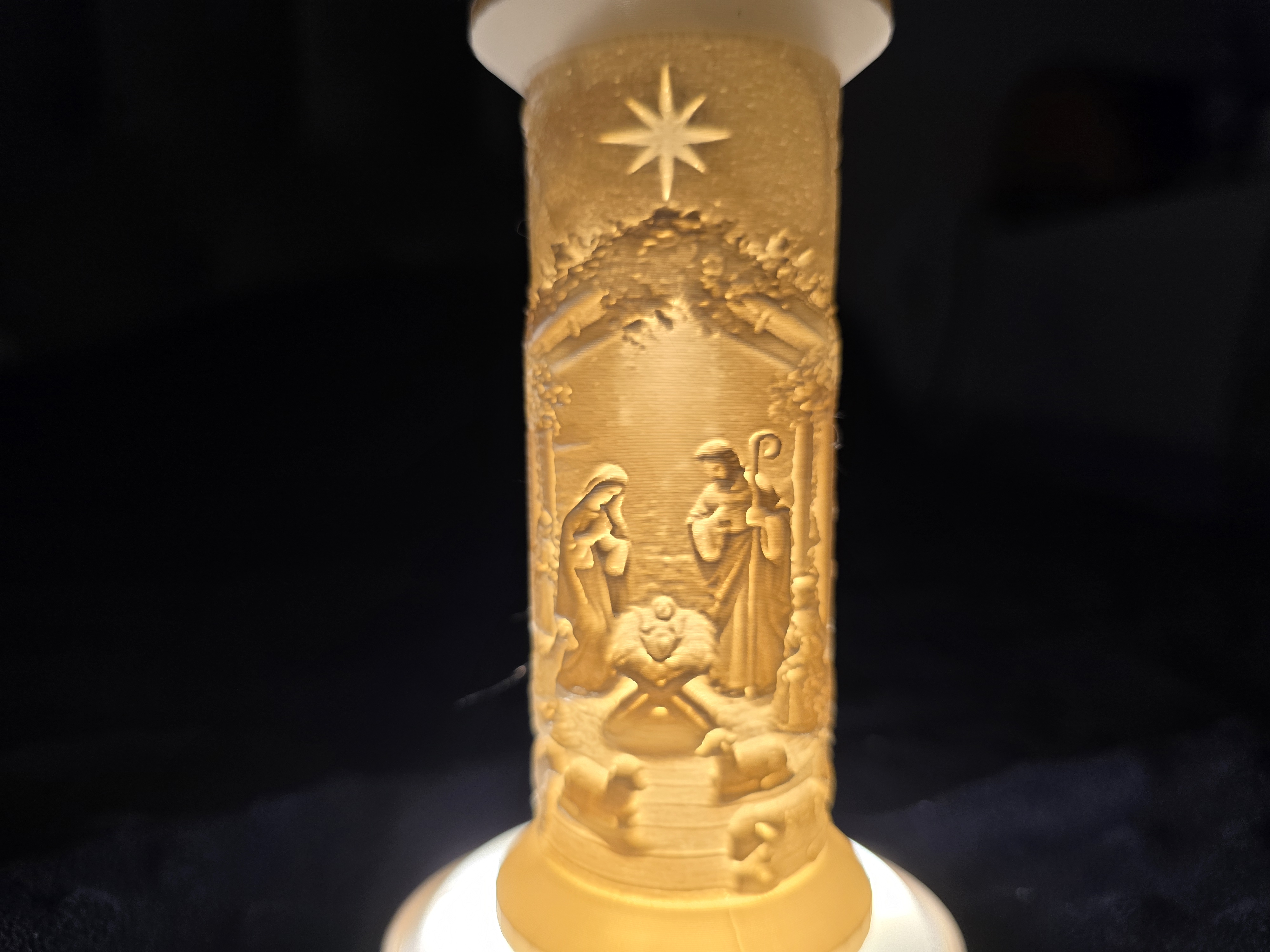 lithopane nativity of jesus