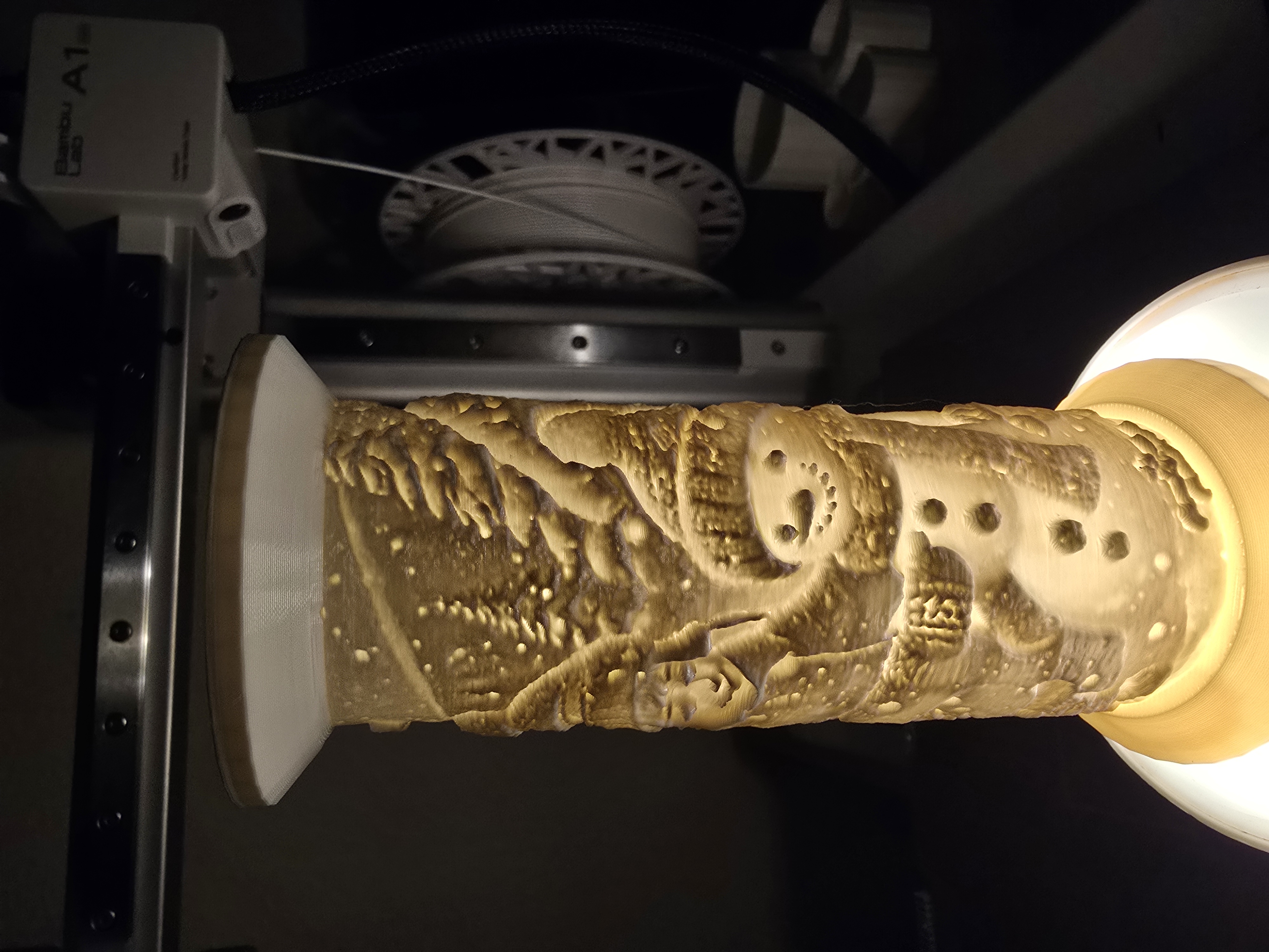 lithopane snowman