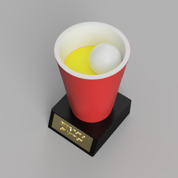 Miniatura 2 do modelo 3D Beer Pong Trophy
