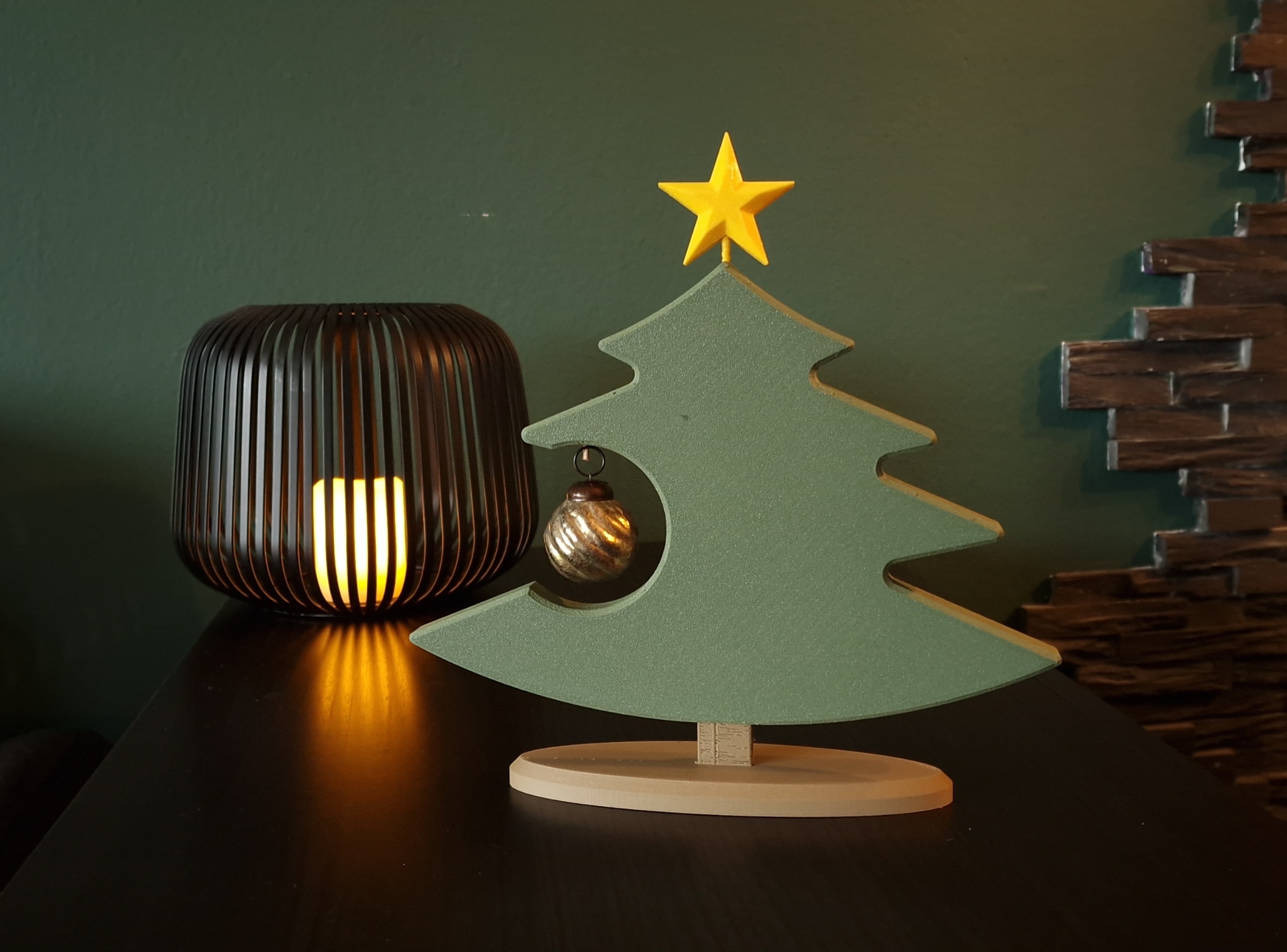 Weihnachtsbaum mit Stern 4-teilig