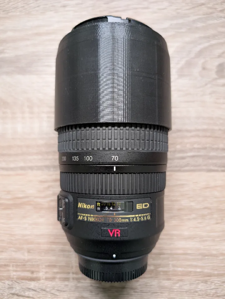 Nikon AF-S 70-300 mm lens hood by SG13 | Download free STL model