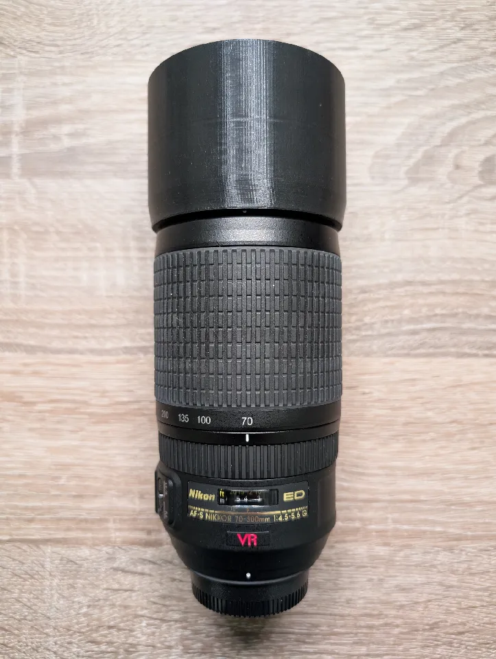 Nikon AF-S 70-300 mm lens hood by SG13 | Download free STL model