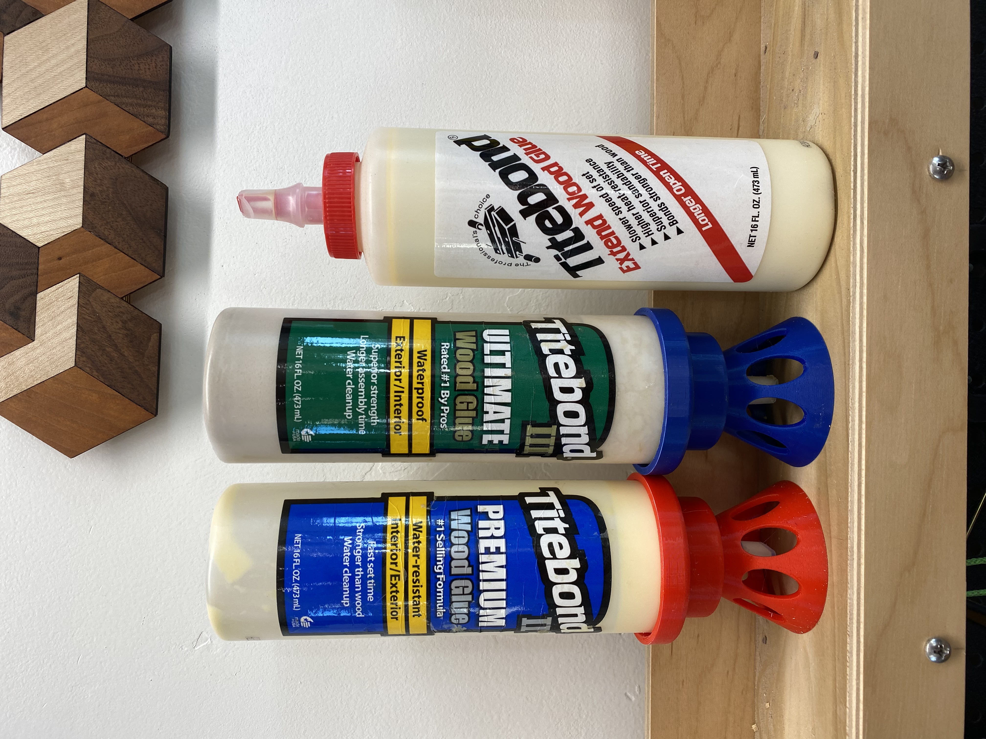 Stand for Titebond glue bottle
