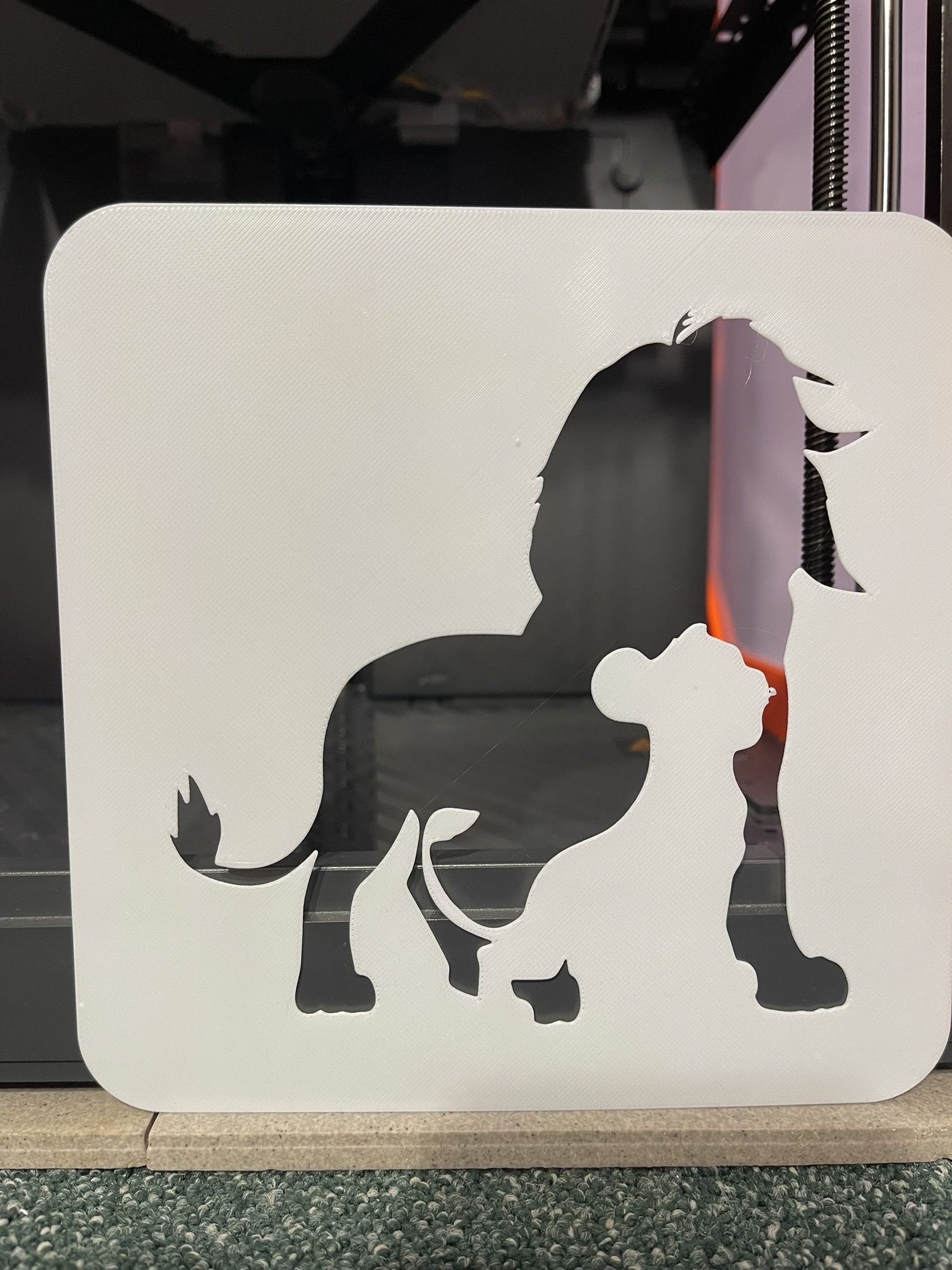 Mufasa and Simba - Stencil template