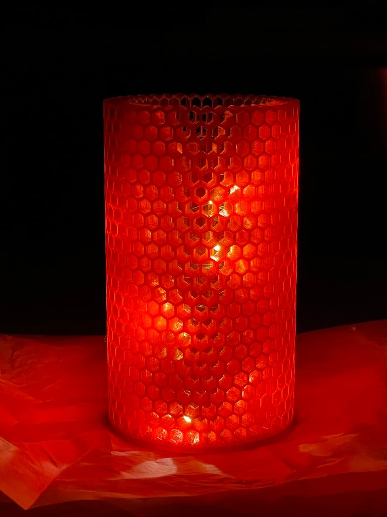 Lighting option for Small HoneyComb Lamp Shade Remix from Tada3
