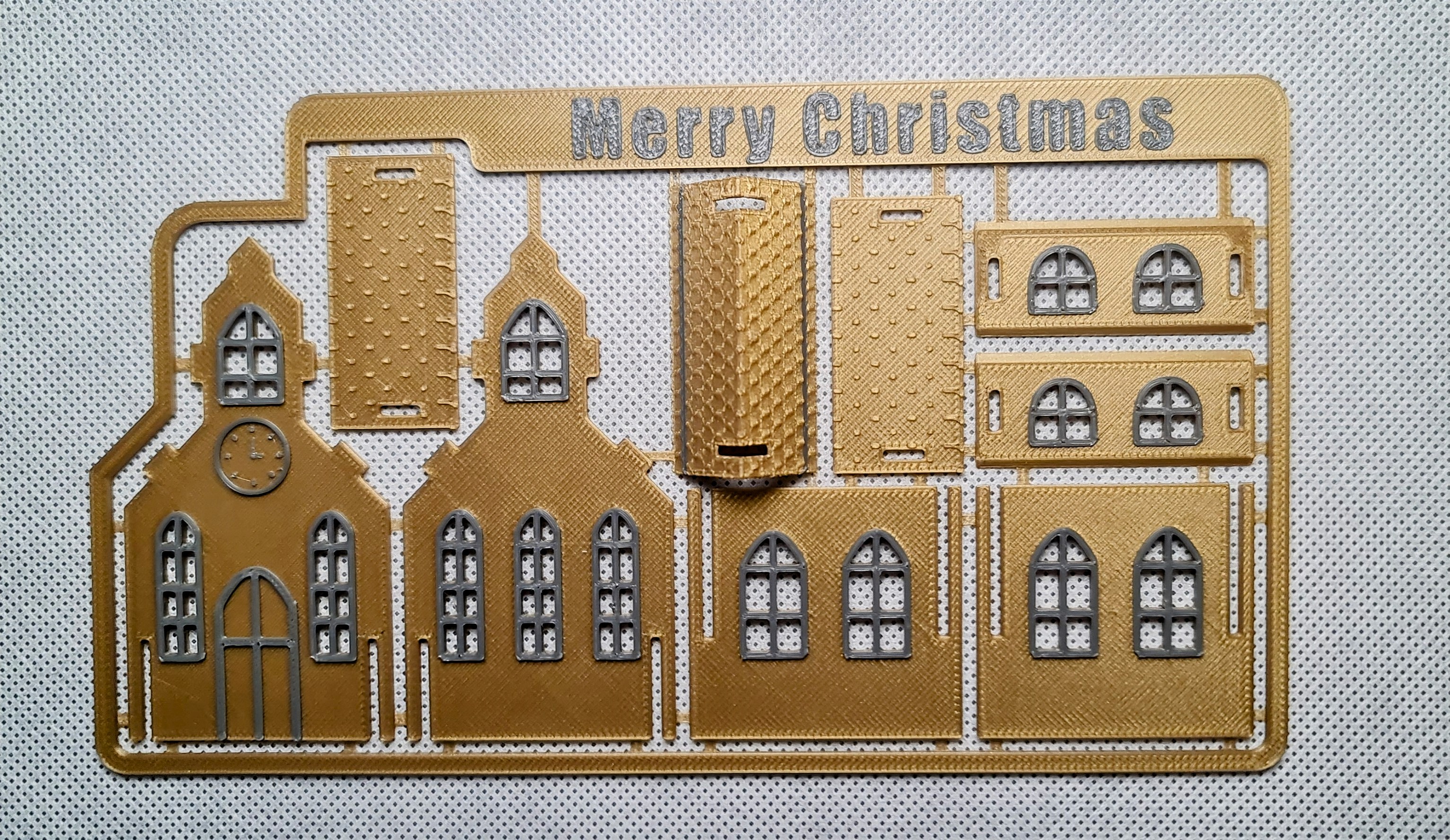 Christmas Card with a Small Church Puzzle