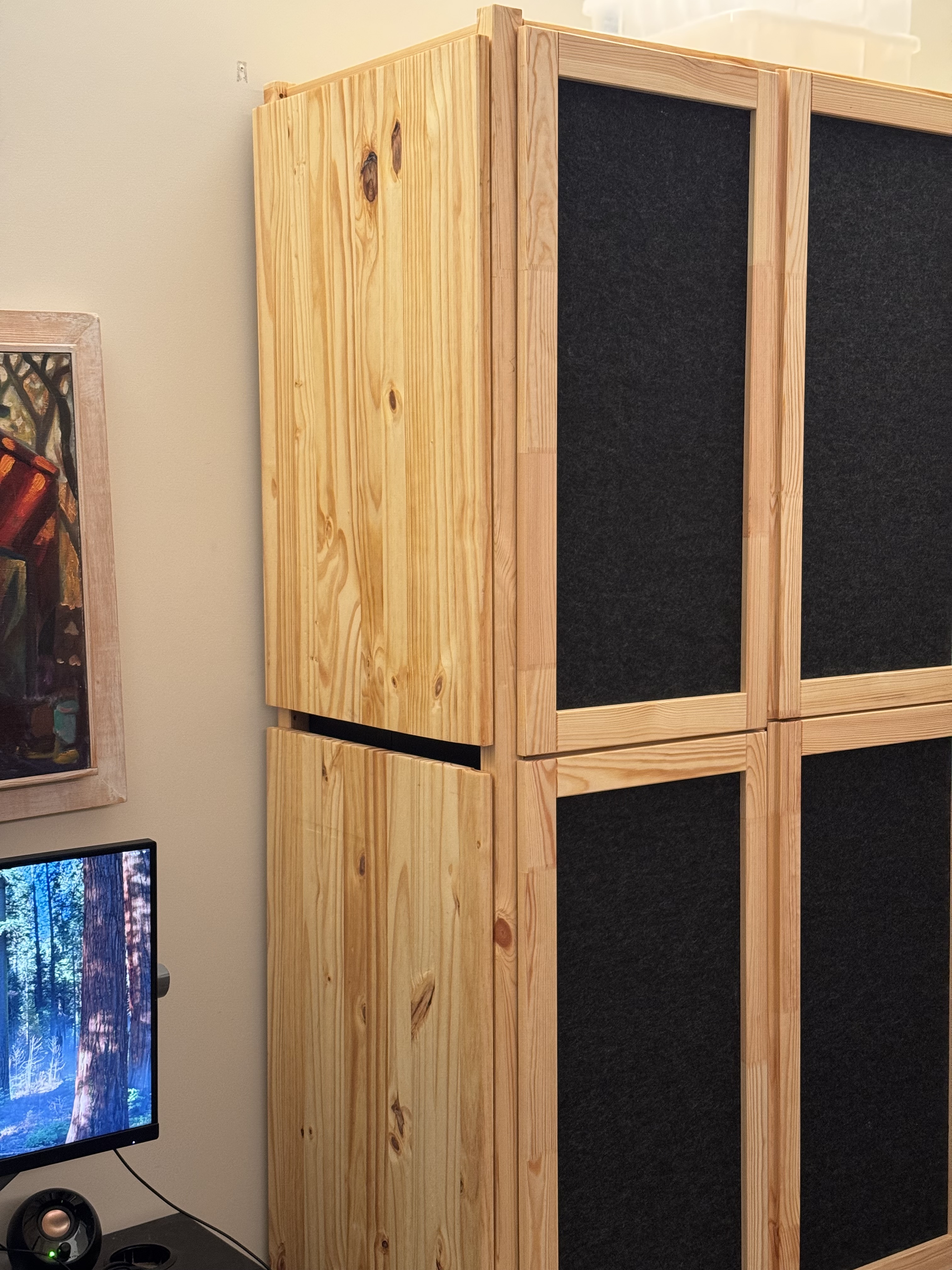 Vertical shelf panel mount for IKEA IVAR