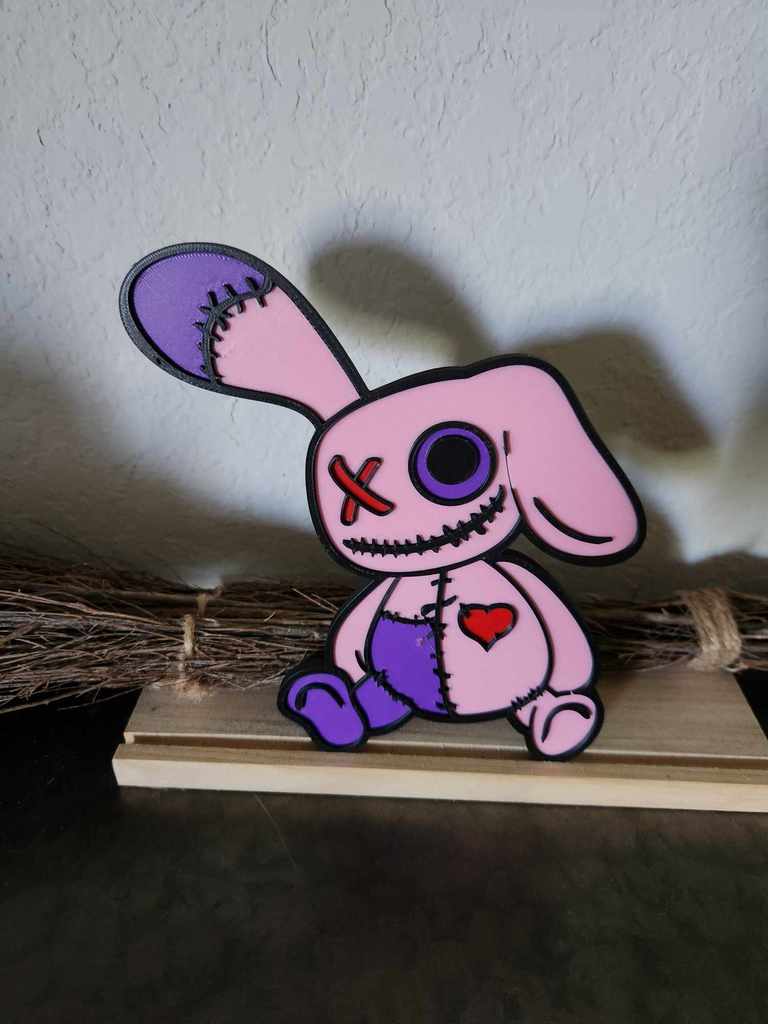 Cute Voodoo Doll Bunny Wall Art Halloween