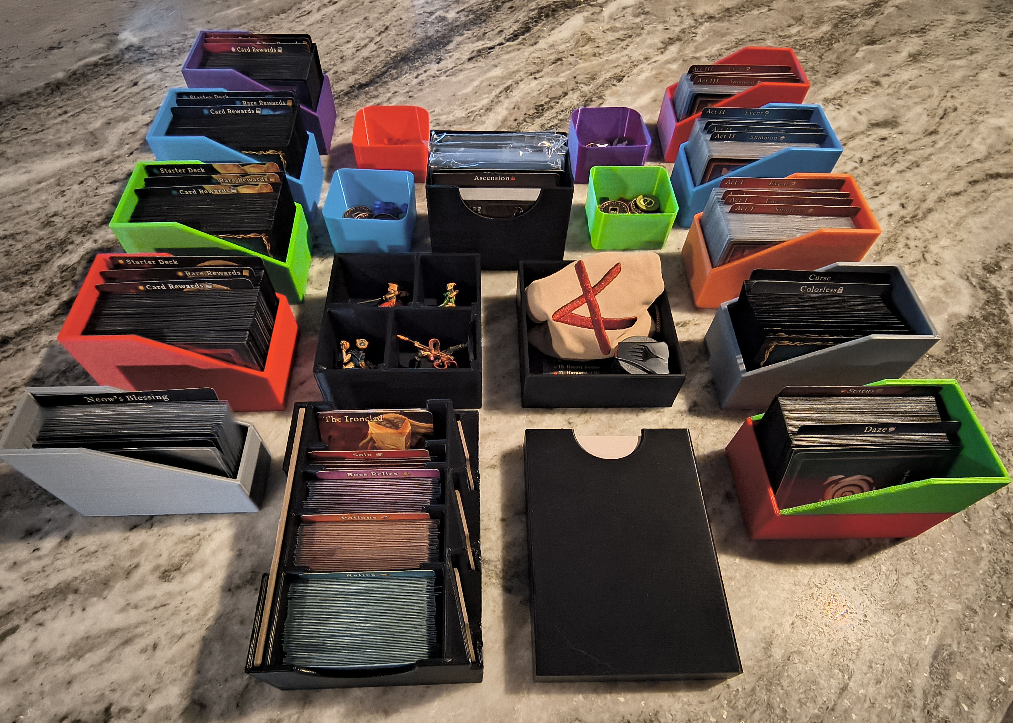 Slay the Spire Board Game Collector's Edition Insert and Accessories