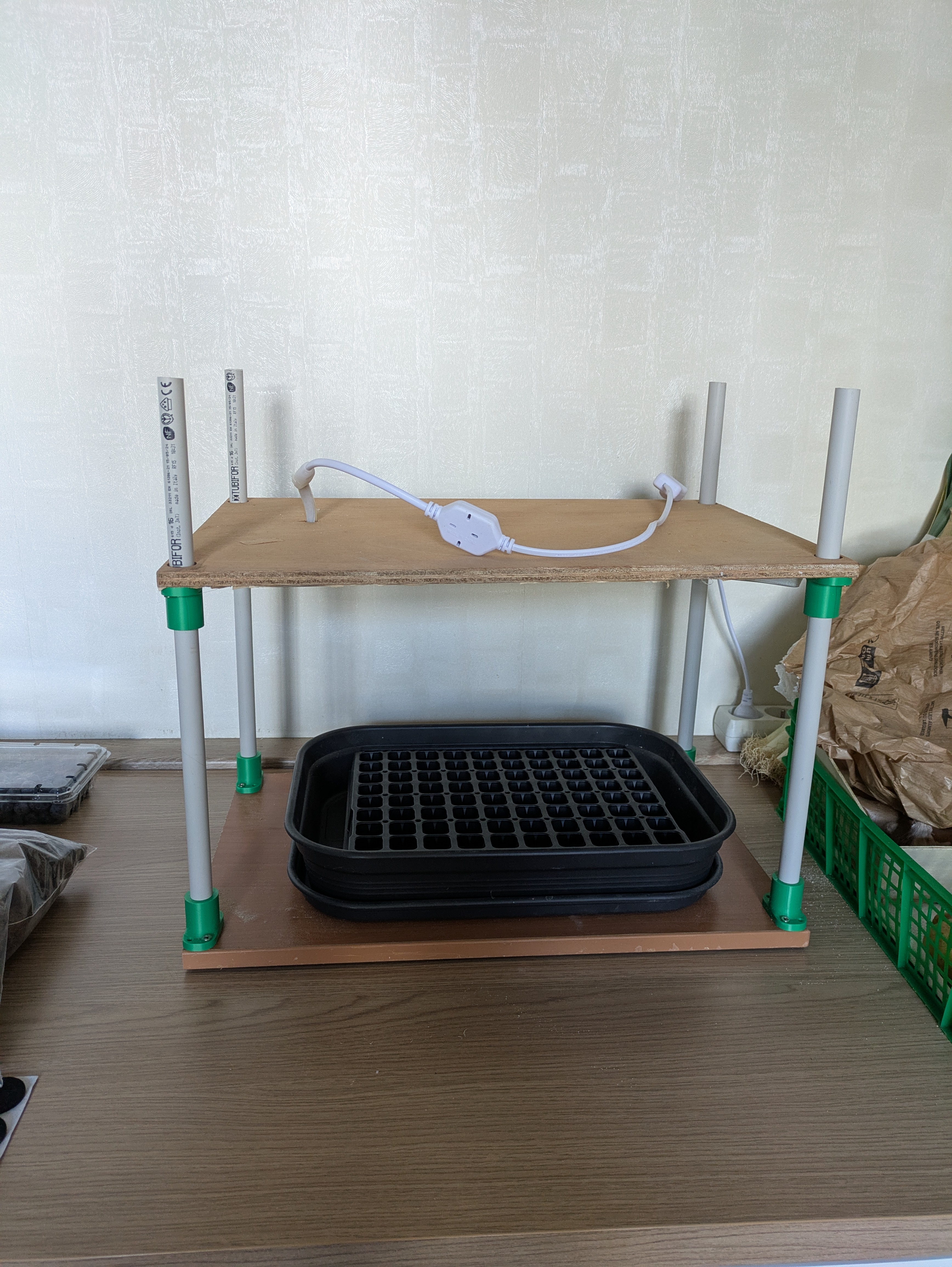 Seedling growth LED support