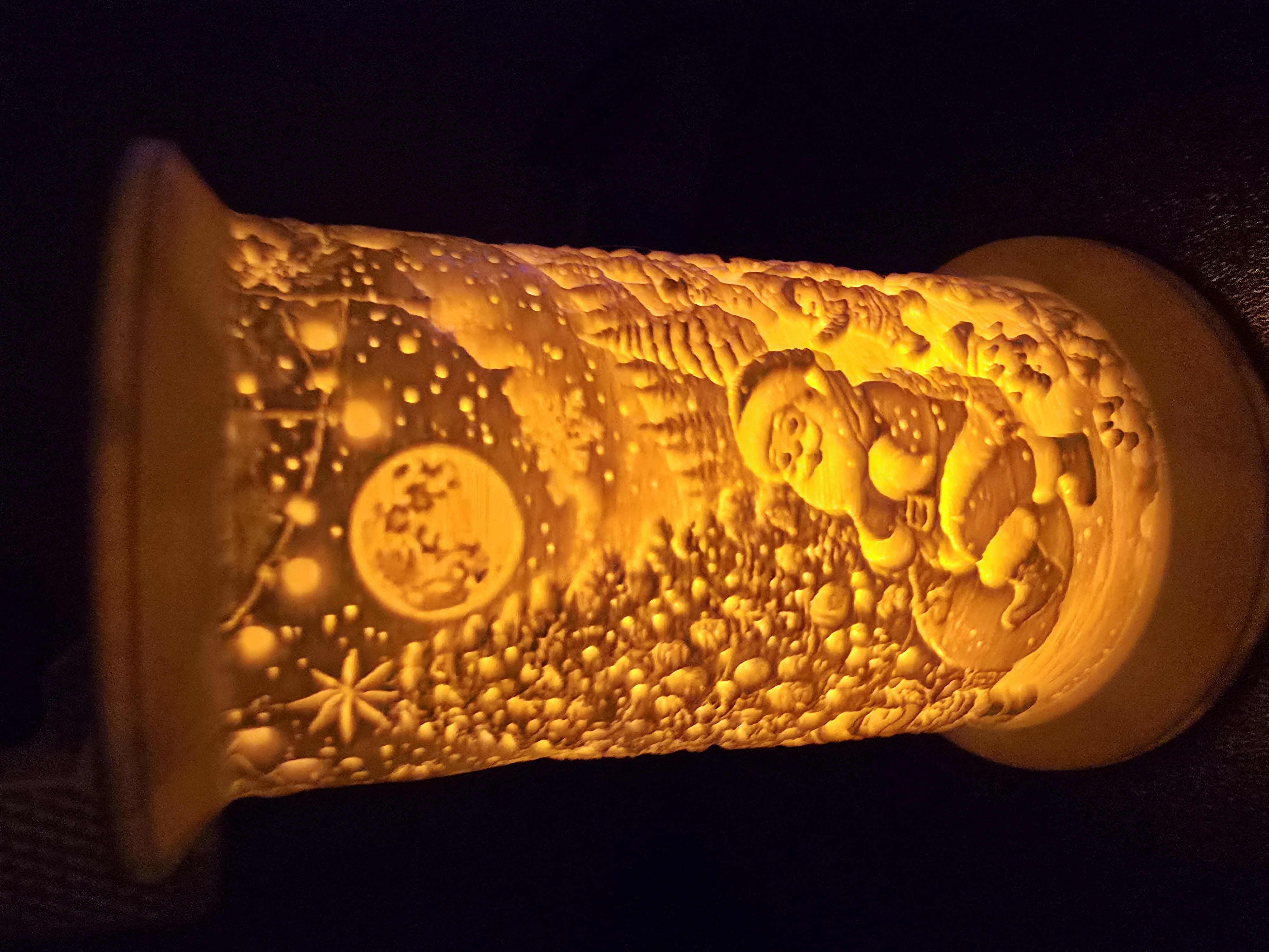 lithopane christmas with santa
