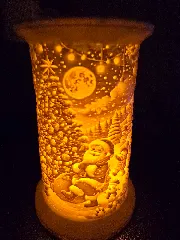 lithopane christmas with santa