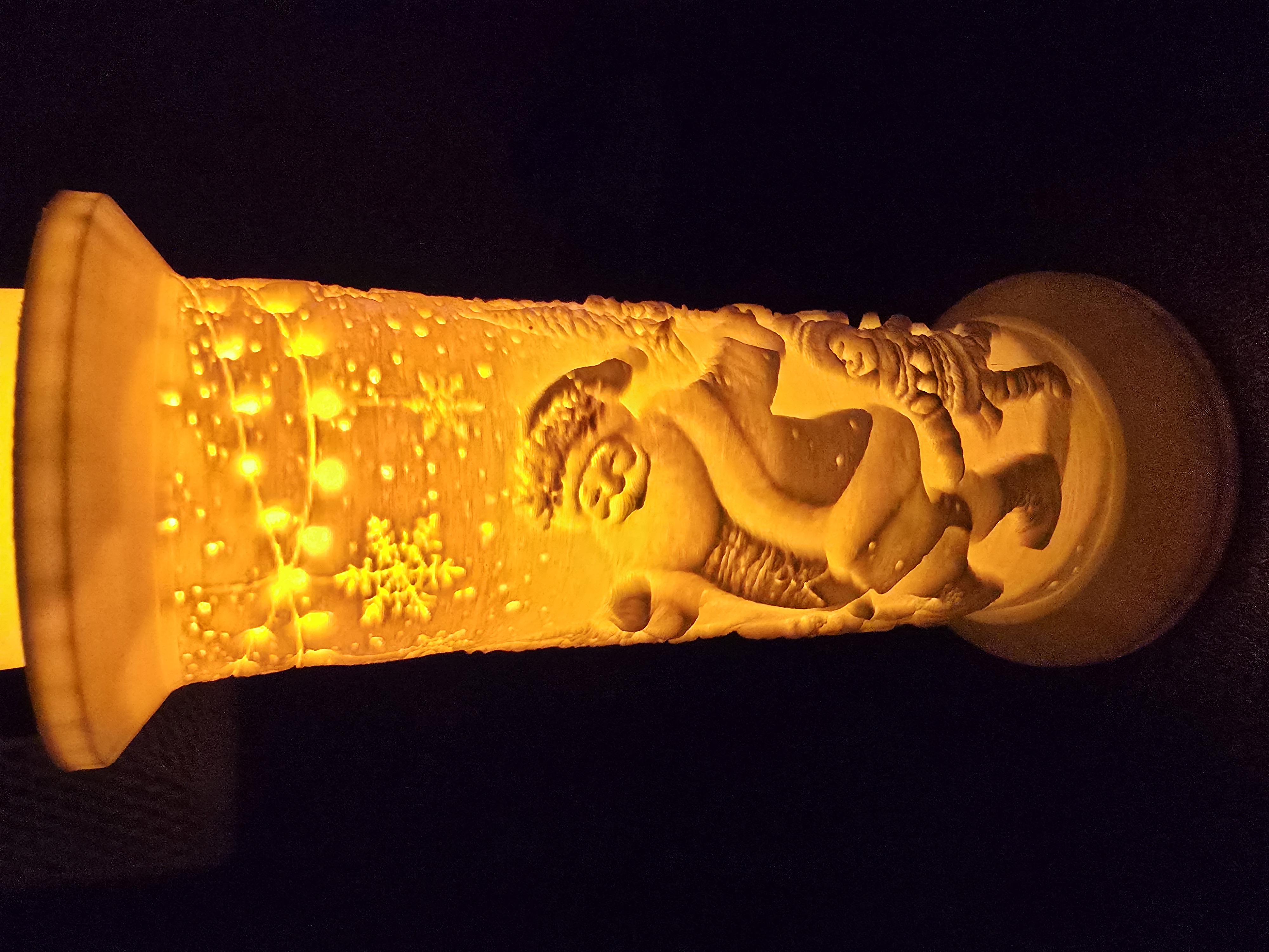 lithopane santa dance with kids