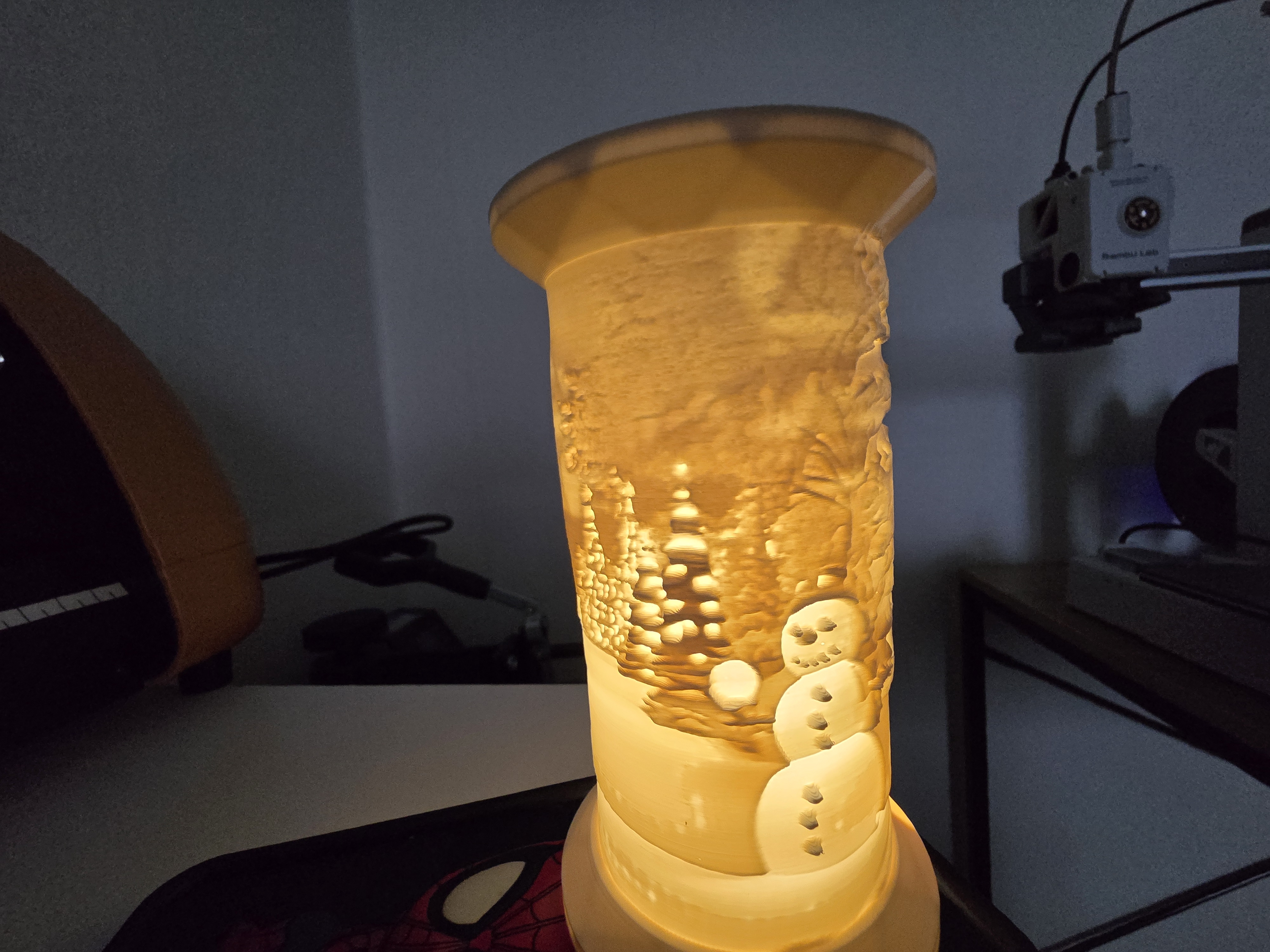 lithopane snowmans