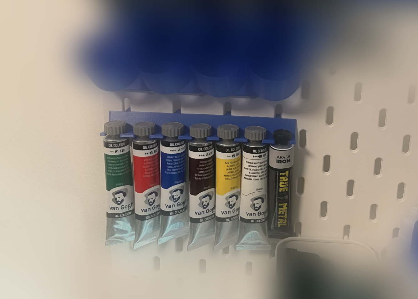 VanGogh paint tube holder for IKEA Skadis (Skådis)