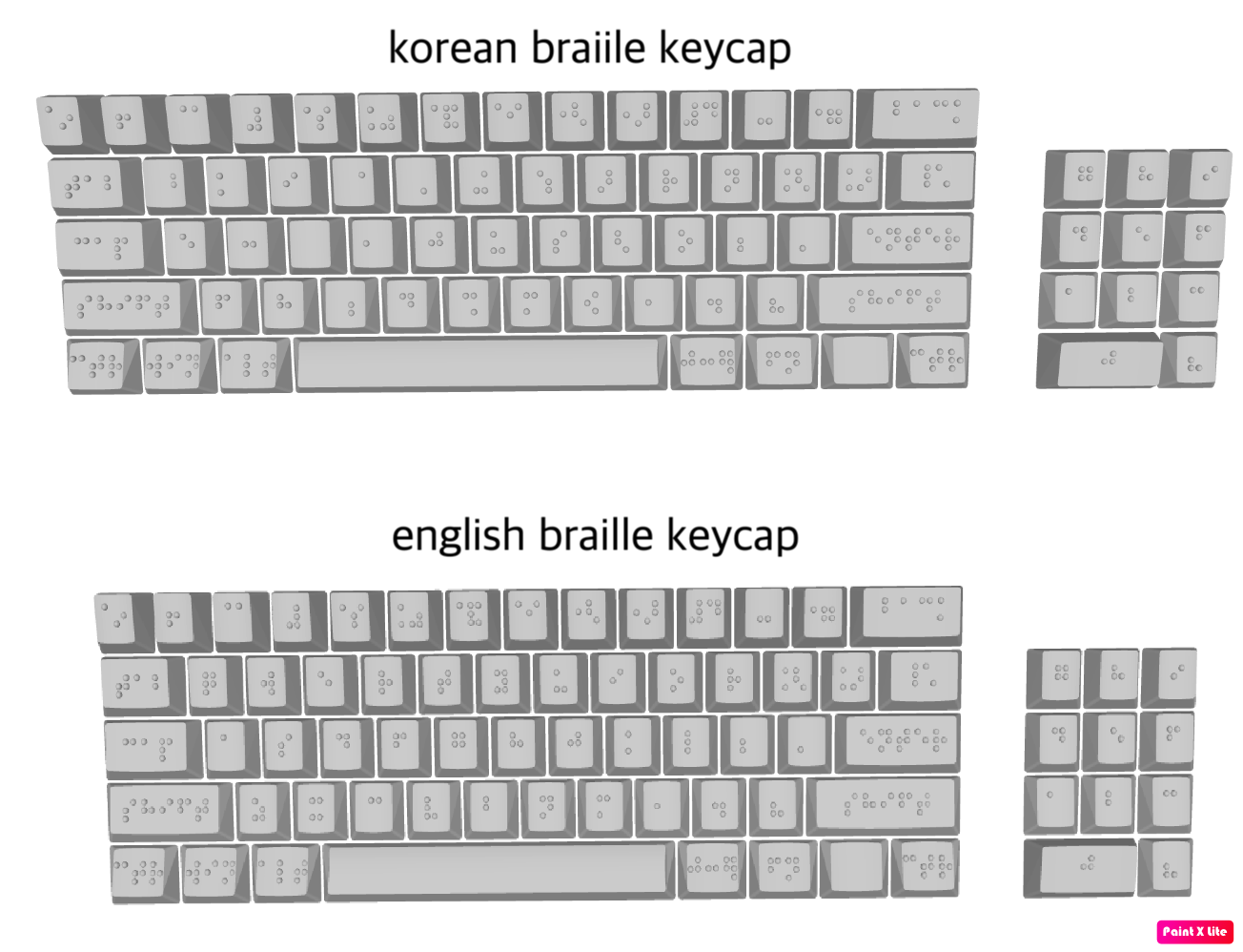 Braille Keycaps (Korean & English)