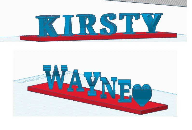 kirsty and wayne dual word illusion by simps727 | Download free STL ...