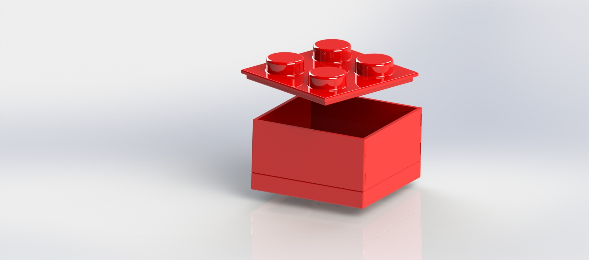 Stackable Lego block storage box