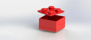 Stackable Lego block storage box