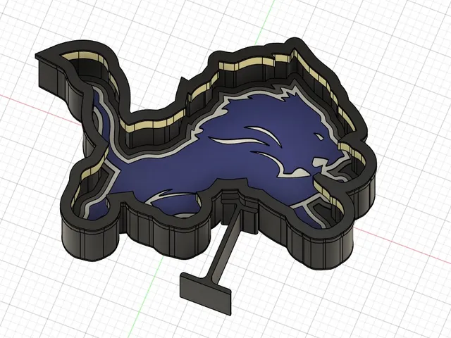 8" Detroit Lions Logo Reverse Lightbox