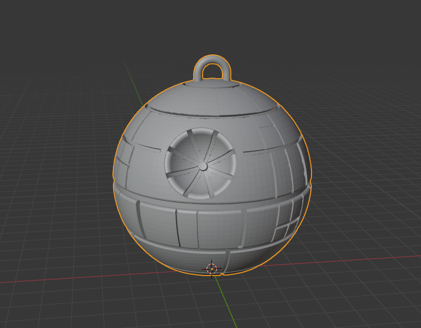 Faster Deathstar christmas ornament 3D model thumbnail